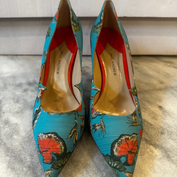 Paul Andrew Womens sz 41.5 Floral Botanical Pumps Fantastic! - Picture 2 of 6